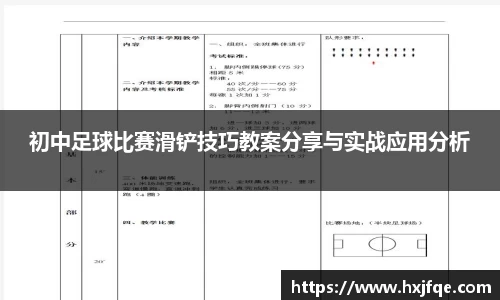初中足球比赛滑铲技巧教案分享与实战应用分析